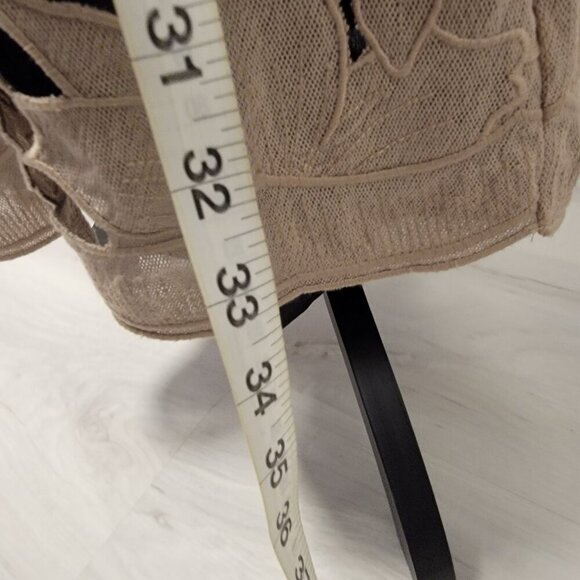 Catherine Malandrino Khaki Floral Cut Out Designer Dress Size M - Picture 16 of 16